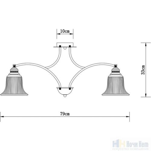 Люстра Arte Lamp Emma A2713PL-8WG, раздел каталога Люстры с плафонами интернет-магазина Ночи Нет