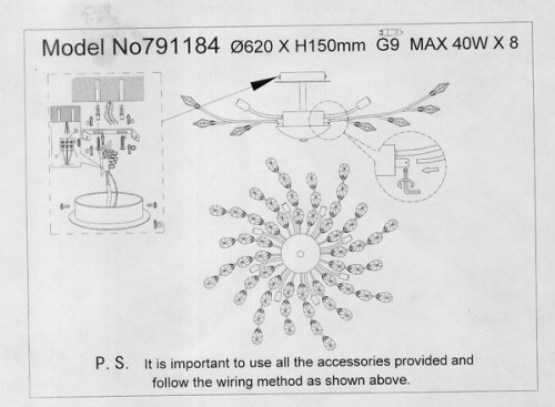 Люстра Lightstar Isabelle 791184, раздел каталога Хрустальные люстры интернет-магазина Ночи Нет