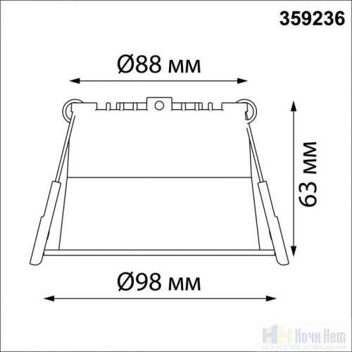Встраиваемый светильник Novotech Tran 359236, раздел каталога Светодиодные точечные светильники интернет-магазина Ночи Нет