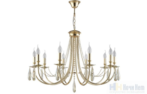 Люстра Crystal Lux VICTORIA SP10 GOLD/AMBER 3340/310, раздел каталога Хрустальные люстры интернет-магазина Ночи Нет