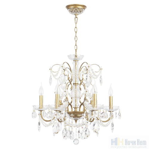 Люстра Crystal Lux ODELIS SP6 GOLD 2571/306, раздел каталога Хрустальные люстры интернет-магазина Ночи Нет
