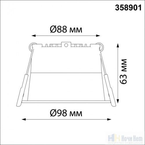 Встраиваемый светильник Novotech Tran 358901, раздел каталога Светодиодные точечные светильники интернет-магазина Ночи Нет