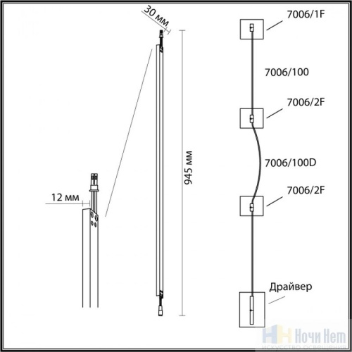 Бра Odeon Light Fino 7006/100, раздел каталога Светодиодные бра интернет-магазина Ночи Нет