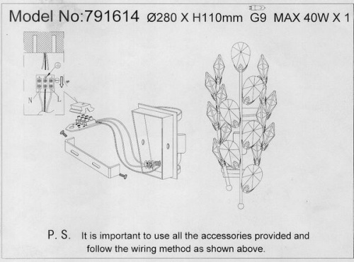Бра Lightstar Isabelle 791614, раздел каталога Хрустальные бра интернет-магазина Ночи Нет