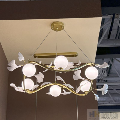 Люстра Crystal Lux COLIBRI SP6 GOLD 0141/306, раздел каталога Стеклянные люстры интернет-магазина Ночи Нет