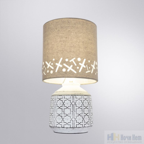 Настольная лампа Arte Lamp Bunda A4007LT-1WH, раздел каталога Настольные лампы с абажуром интернет-магазина Ночи Нет