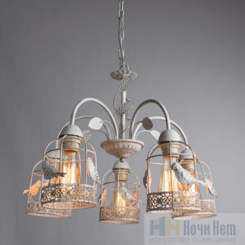 Люстра подвесная Arte Lamp Cincia A5090LM-5WG, раздел каталога Люстры с плафонами интернет-магазина Ночи Нет