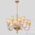 Люстра Crystal Lux SILVESTRO SP12 AMBER 2971/312, количество ламп - 12, площадь освещения - 24 кв.м Люстра Crystal Lux SILVESTRO SP12 AMBER 2971/312, раздел каталога Люстры с плафонами интернет-магазина Ночи Нет
