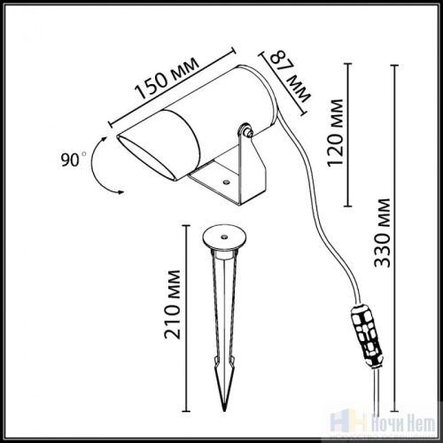 Уличный светильник Odeon Light  Stima 6647/15GL3, раздел каталога Встраиваемые в грунт светильники интернет-магазина Ночи Нет