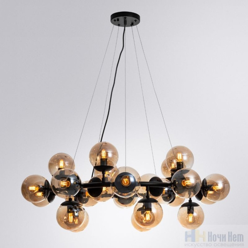Люстра Arte Lamp Bolla A1664SP-25BK, раздел каталога Люстры с плафонами интернет-магазина Ночи Нет