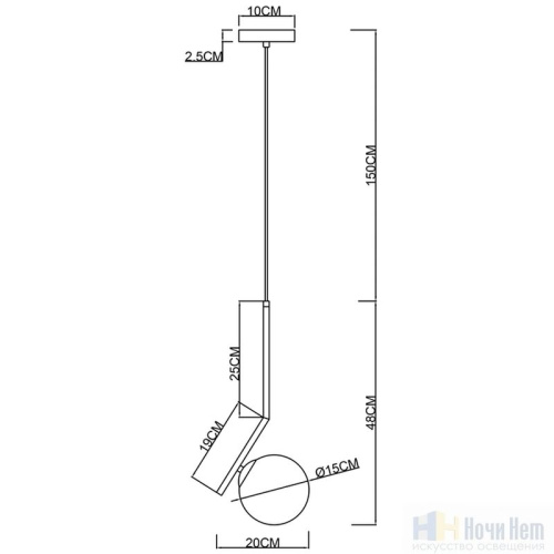 Светильник подвесной Arte Lamp Bolla-Unica A1924SP-1AB, раздел каталога Подвесы 1 лампа интернет-магазина Ночи Нет