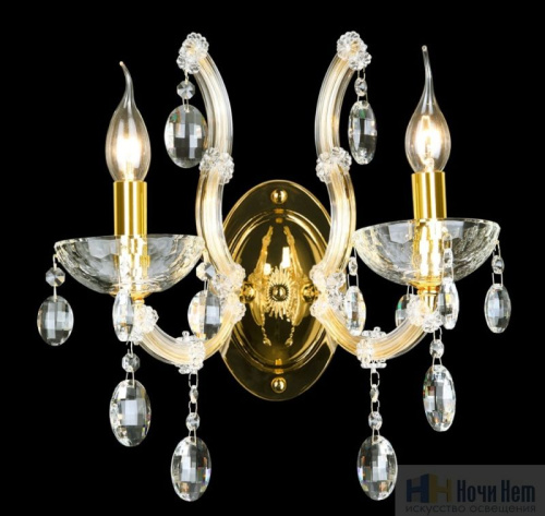 Бра Crystal Lux HOLLYWOOD AP2 GOLD 2011/402, раздел каталога Хрустальные бра интернет-магазина Ночи Нет