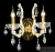 Бра Crystal Lux HOLLYWOOD AP2 GOLD 2011/402, количество ламп - 2, площадь освещения - 4 кв.м Бра Crystal Lux HOLLYWOOD AP2 GOLD 2011/402, раздел каталога Хрустальные бра интернет-магазина Ночи Нет