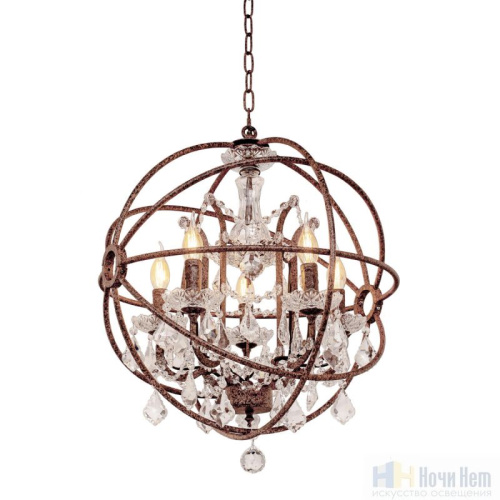 Люстра LOFT IT Foucaults Orb Crystal LOFT1897/6, раздел каталога Кованые люстры интернет-магазина Ночи Нет