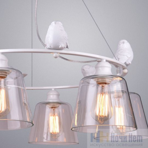 Люстра подвесная Arte Lamp Passero A4289LM-6WH, раздел каталога Люстры с плафонами интернет-магазина Ночи Нет