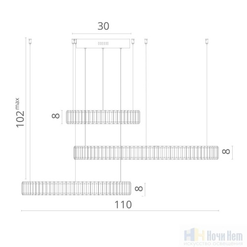 Люстра Divinare Renata 1135/02 SP-90, раздел каталога Хрустальные люстры интернет-магазина Ночи Нет