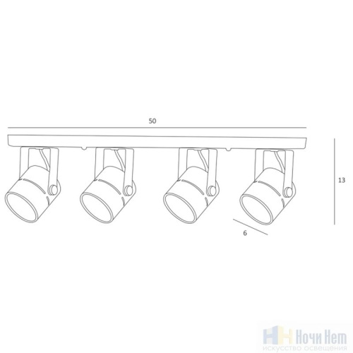 Спот Arte Lamp Mizar A1311PL-4WH, раздел каталога Споты интернет-магазина Ночи Нет