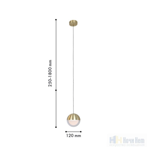 Светильник подвесной Favourite Luna 4370-1P, раздел каталога Подвесы 1 лампа интернет-магазина Ночи Нет