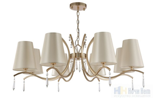 Люстра Crystal Lux RENATA SP8 GOLD 3591/308, раздел каталога Люстры с абажурами интернет-магазина Ночи Нет