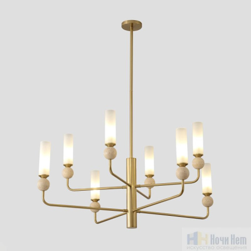 Люстра Crystal Lux SIMPLY SP8 BRASS 4080/308, раздел каталога Люстры с плафонами интернет-магазина Ночи Нет