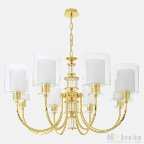 Люстра Crystal Lux ELENA SP8 GOLD 1621/308, раздел каталога Люстры с плафонами интернет-магазина Ночи Нет