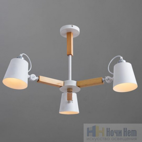 Люстра потолочная Arte Lamp Oscar A7141PL-3WH, раздел каталога Люстры с плафонами интернет-магазина Ночи Нет