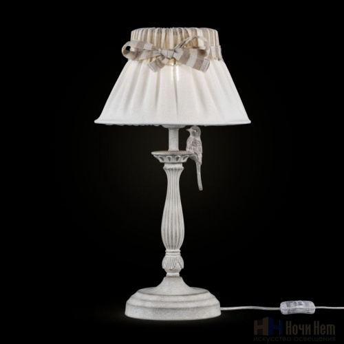 Настольная лампа Maytoni Bird ARM013-11-W, раздел каталога Настольные лампы с абажуром интернет-магазина Ночи Нет