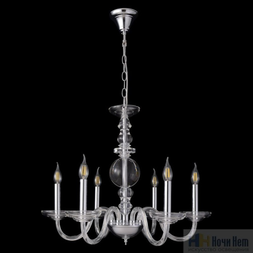 Люстра Crystal Lux ARABESQUE SP6 CHROME 1092/306, раздел каталога Стеклянные люстры интернет-магазина Ночи Нет