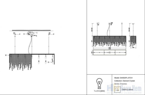 Люстра Maytoni Empress DIA002PL-07CH, раздел каталога Хрустальные люстры интернет-магазина Ночи Нет
