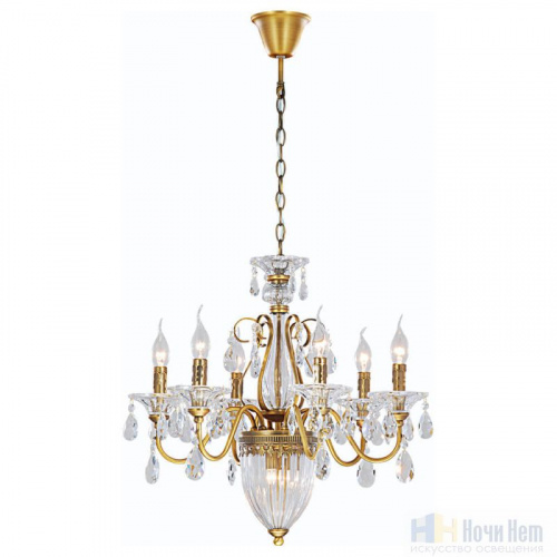 Люстра Arte Lamp Schelenberg A4410LM-6-2SR, раздел каталога Хрустальные люстры интернет-магазина Ночи Нет
