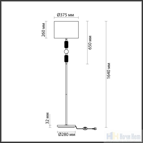 Торшер Odeon Light Candy 4861/1F, раздел каталога Торшеры с плафоном интернет-магазина Ночи Нет