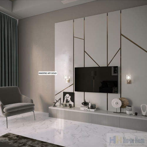 Бра Crystal Lux MAESTRO AP1 GOLD 2290/401, раздел каталога Бра с плафоном интернет-магазина Ночи Нет