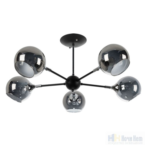 Люстра Arte Lamp Lagos A2708PL-5BK, раздел каталога Люстры с плафонами интернет-магазина Ночи Нет