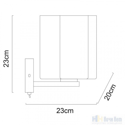 Бра Arte Lamp Serenata A3479AP-1CC, раздел каталога Стеклянные бра интернет-магазина Ночи Нет