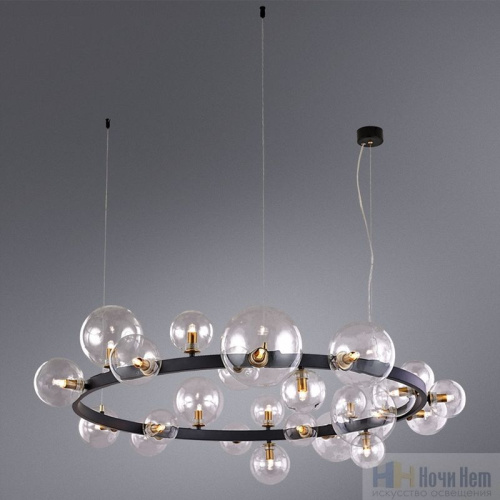 Люстра Arte Lamp Vincent A7790SP-24BK, раздел каталога Люстры с плафонами интернет-магазина Ночи Нет