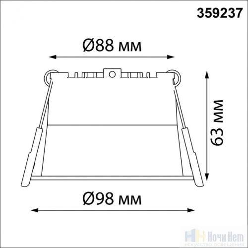 Встраиваемый светильник Novotech Tran 359237, раздел каталога Светодиодные точечные светильники интернет-магазина Ночи Нет