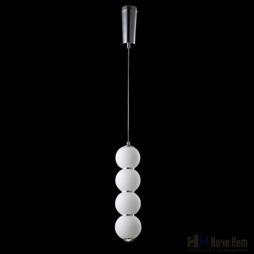 Подвес Crystal Lux Desi SP4 Chrome/White, раздел каталога Подвесы 1 лампа интернет-магазина Ночи Нет