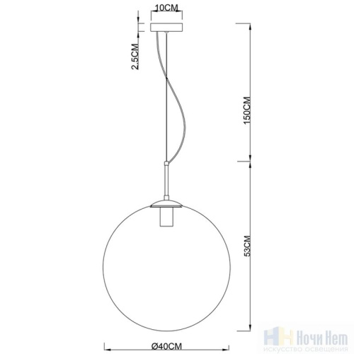 Светильник подвесной Arte Lamp Volare A1564SP-1PB, раздел каталога Подвесы 1 лампа интернет-магазина Ночи Нет