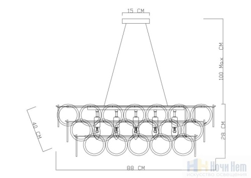 Люстра Divinare Chloe 7566/01 SP-13, раздел каталога Стеклянные люстры интернет-магазина Ночи Нет