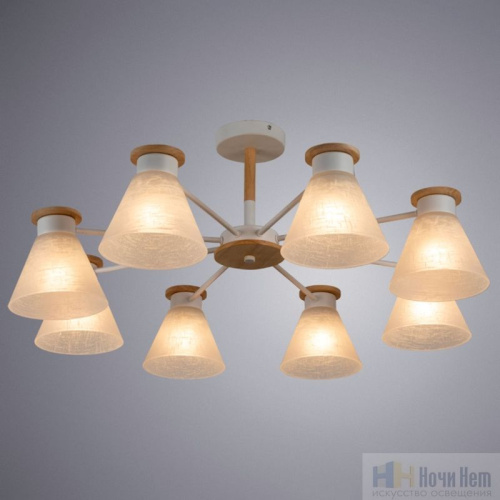 Люстра Arte Lamp Tyler A1031PL-8WH, раздел каталога Люстры с плафонами интернет-магазина Ночи Нет