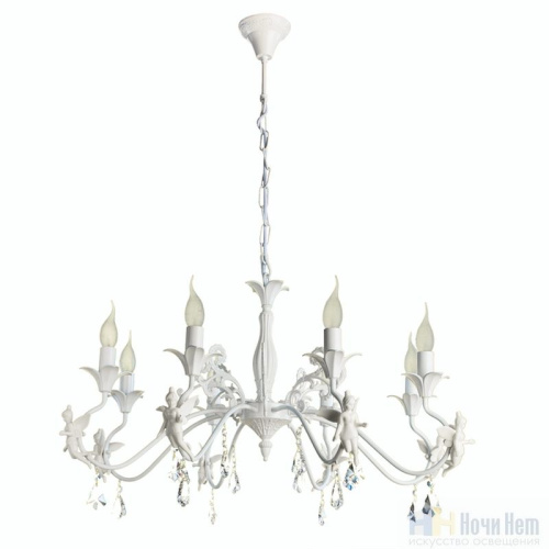 Люстра Arte Lamp Angelina A5349LM-8WH, раздел каталога Кованые люстры интернет-магазина Ночи Нет