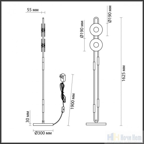 Торшер Odeon Light Magnet 5407/23FL, раздел каталога Светодиодные торшеры интернет-магазина Ночи Нет