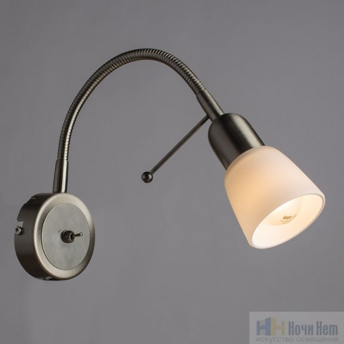 Подсветка для чтения Arte Lamp Lettura A7009AP-1SS, раздел каталога Подсветка на гибкой ножке интернет-магазина Ночи Нет