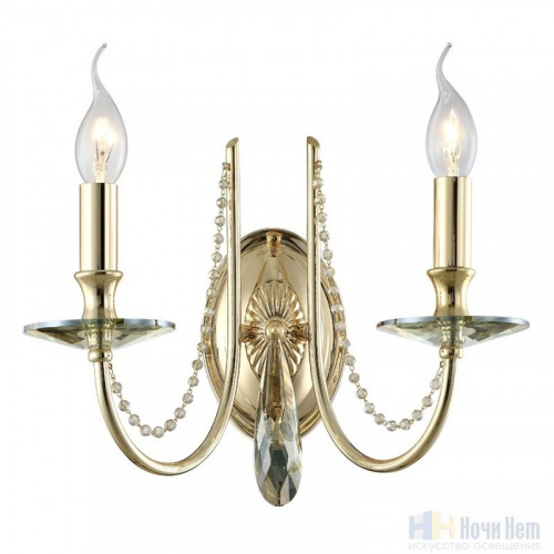Бра Crystal Lux VICTORIA AP2 GOLD/AMBER, раздел каталога Хрустальные бра интернет-магазина Ночи Нет