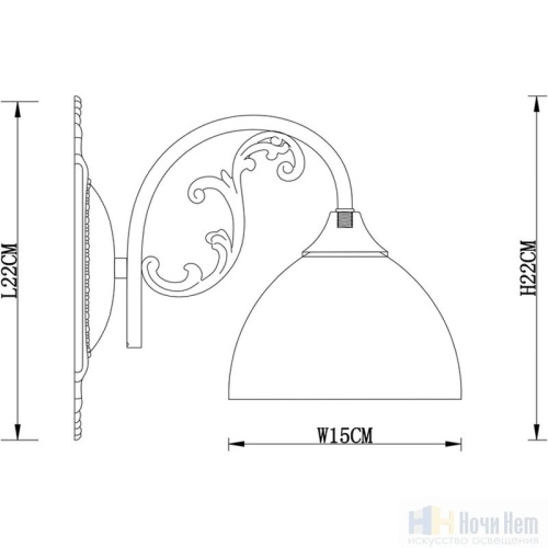 Бра Arte Lamp Spica A3037AP-1AB, раздел каталога Бра с плафоном интернет-магазина Ночи Нет