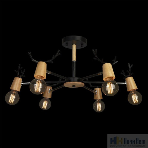 Люстра Loft IT SVEN 10024/6 Black, раздел каталога Детские светильники интернет-магазина Ночи Нет