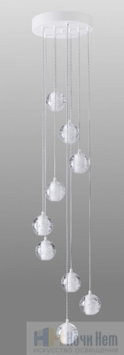 Люстра Crystal Lux GASPAR SP9 D300 WHITE 1870/309, раздел каталога Каскады интернет-магазина Ночи Нет