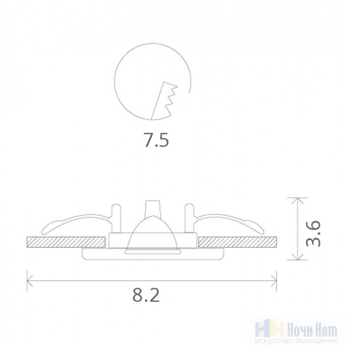 Точечный светильник Arte Lamp Aqua A5440PL-1CC, раздел каталога Точечные светильники для ванной интернет-магазина Ночи Нет