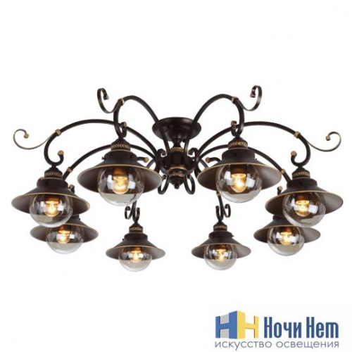 Люстра Arte Lamp Grazioso A4577PL-8CK, раздел каталога Люстры с плафонами интернет-магазина Ночи Нет