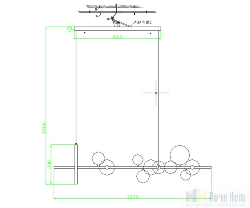 Люстра Kink Light Иона 09408-10,19, раздел каталога Люстры с плафонами интернет-магазина Ночи Нет